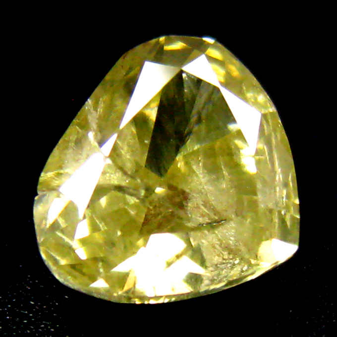 1.23 ct "AIG" CERTIFIED NATURAL FANCY INTENSE GREENISH YELLOW COLOR DIAMOND - Foto 1 di 1